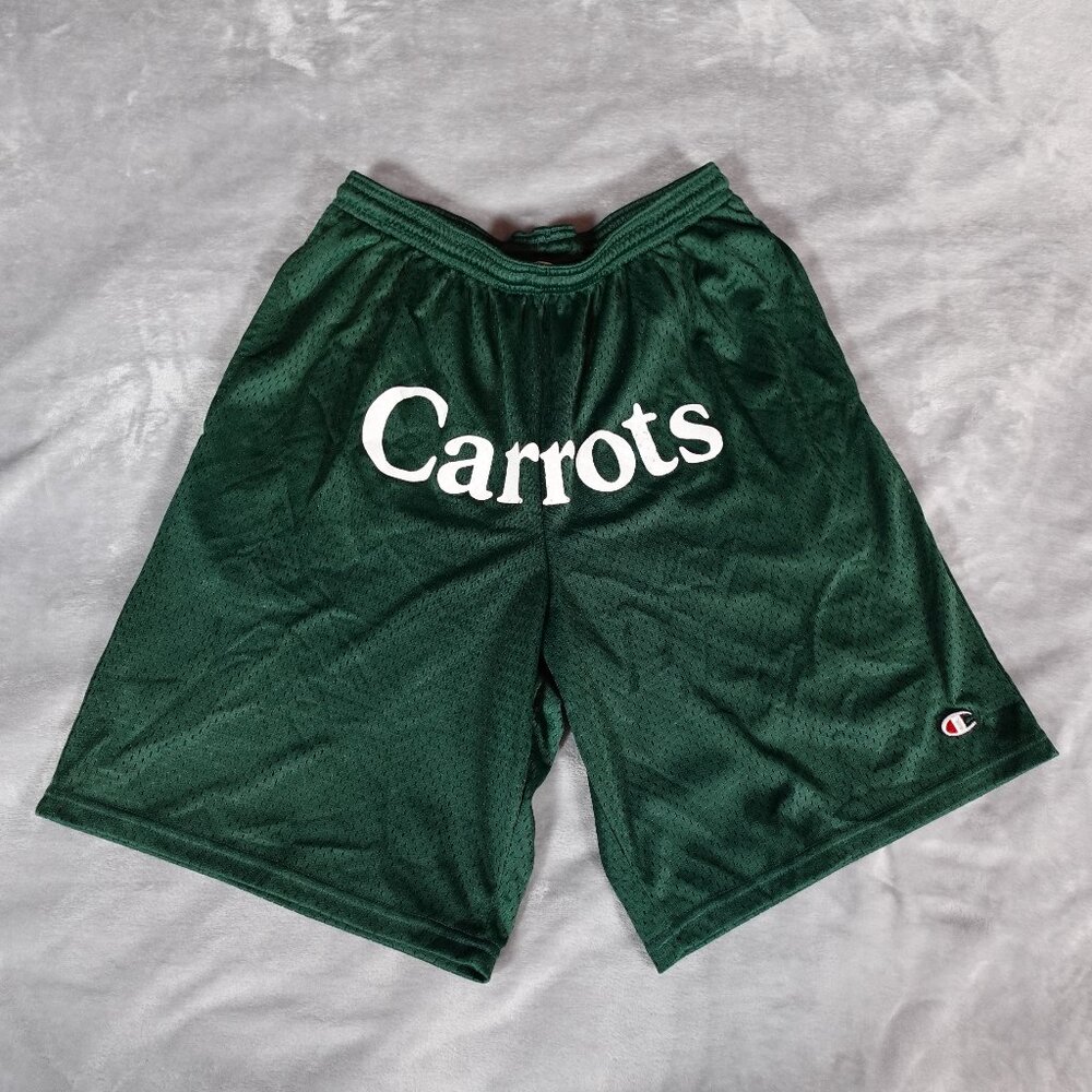 Anwar Carrots X Champion Mesh Shorts Mens Small 9” Drawstring Green